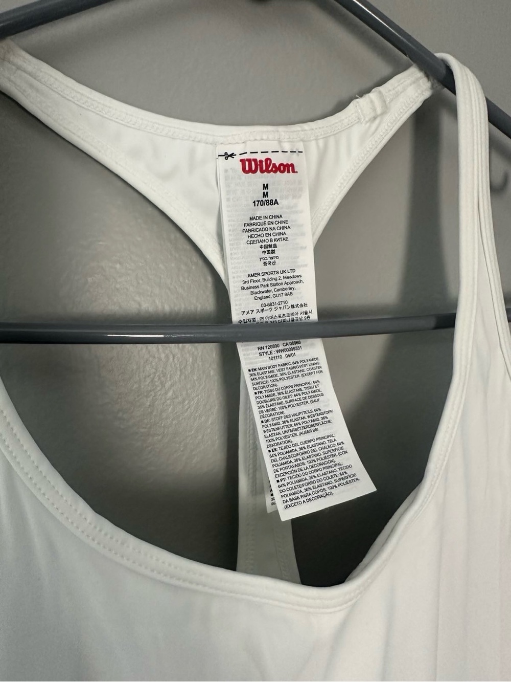Wilson White Racerback Tennis Dress - Picture 3 of 6